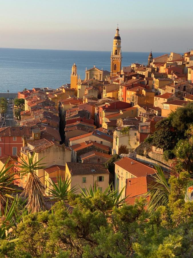 Villa L'Ensoleillee Vue Panoramique Mer, 250 M De La Plage Et Du Centre Ville Menton Kültér fotó