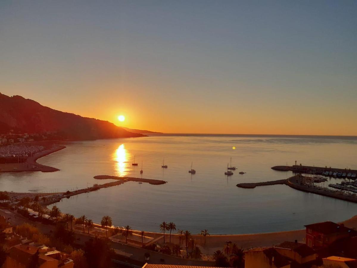 Villa L'Ensoleillee Vue Panoramique Mer, 250 M De La Plage Et Du Centre Ville Menton Kültér fotó