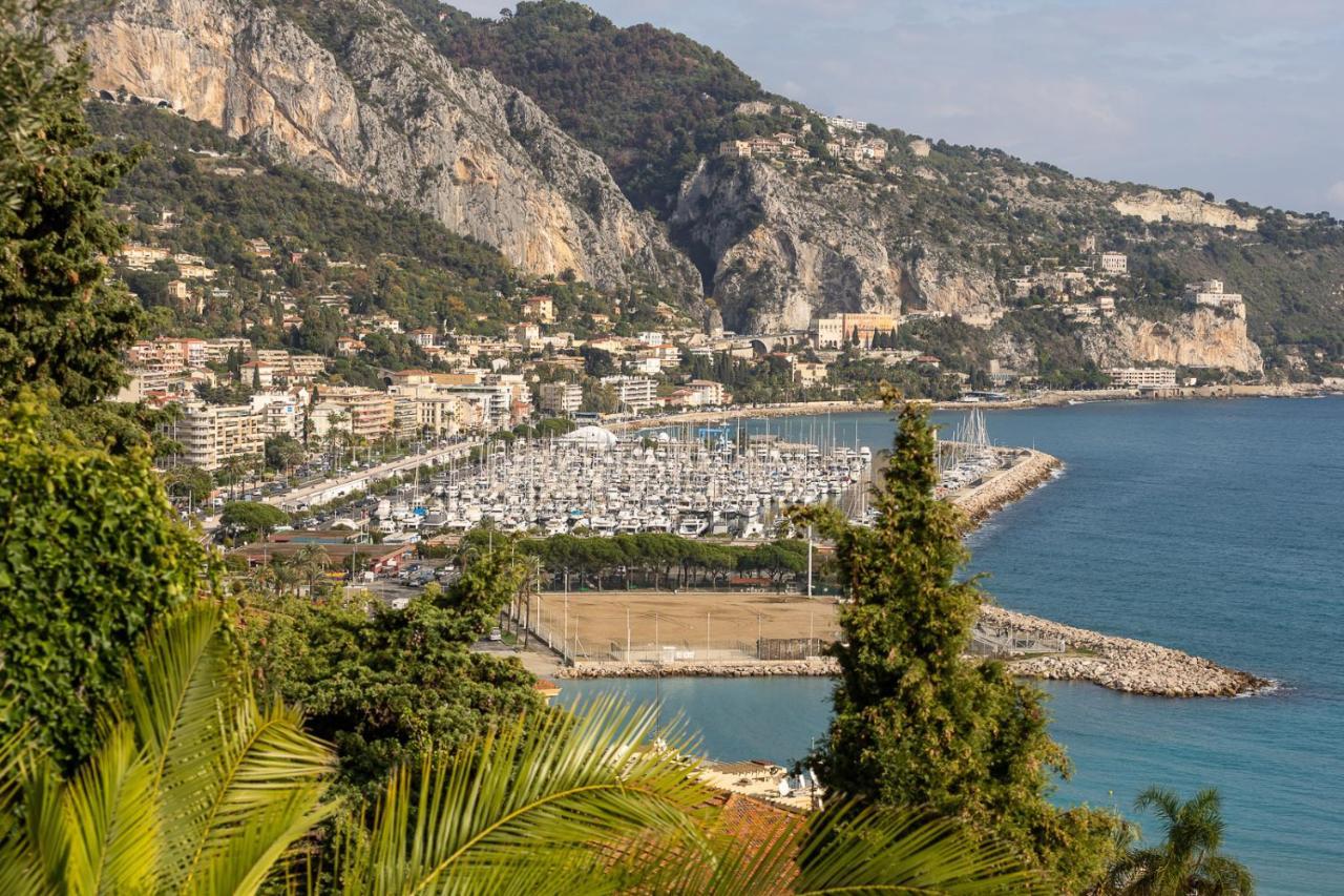 Villa L'Ensoleillee Vue Panoramique Mer, 250 M De La Plage Et Du Centre Ville Menton Kültér fotó