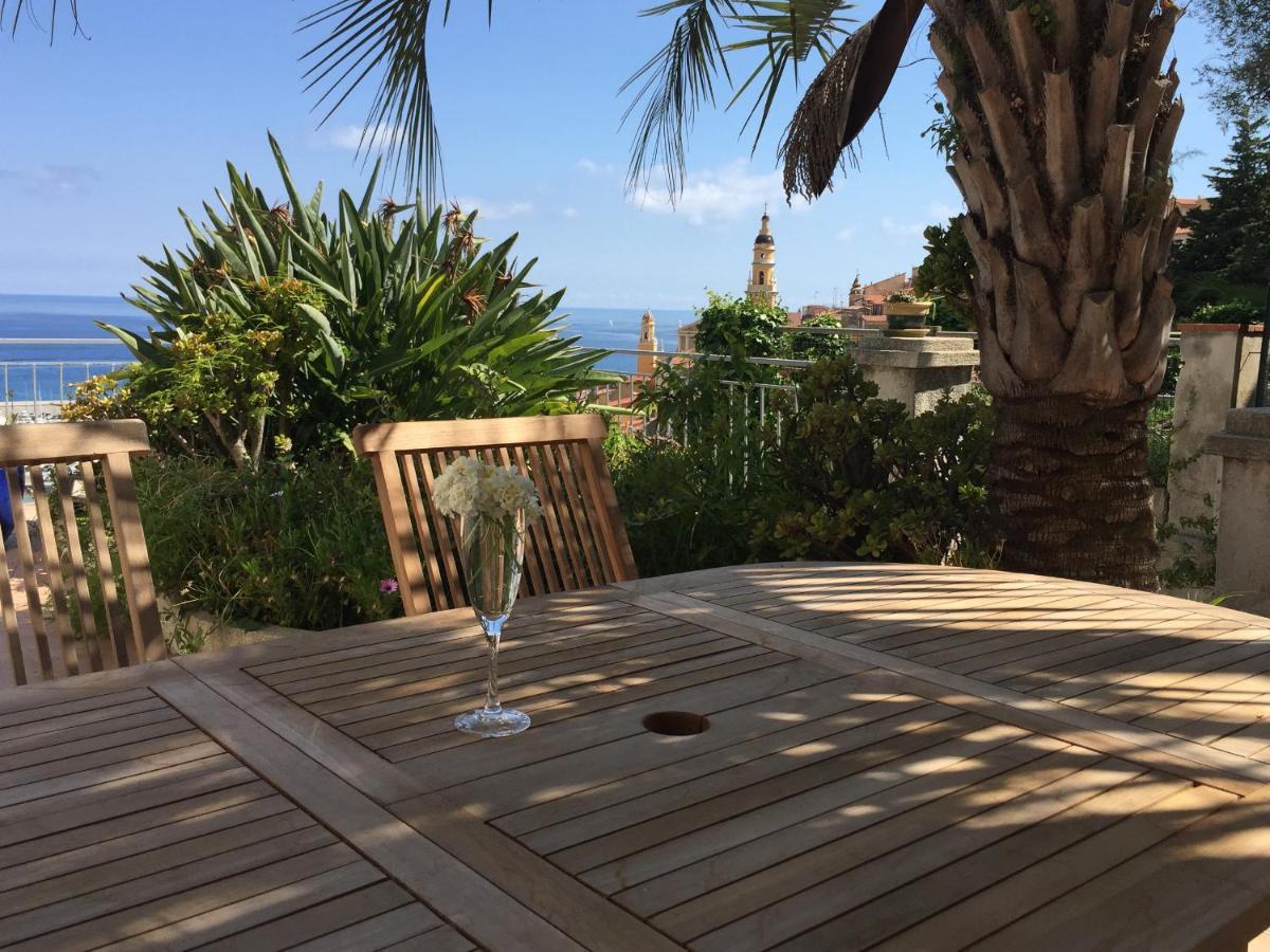 Villa L'Ensoleillee Vue Panoramique Mer, 250 M De La Plage Et Du Centre Ville Menton Kültér fotó