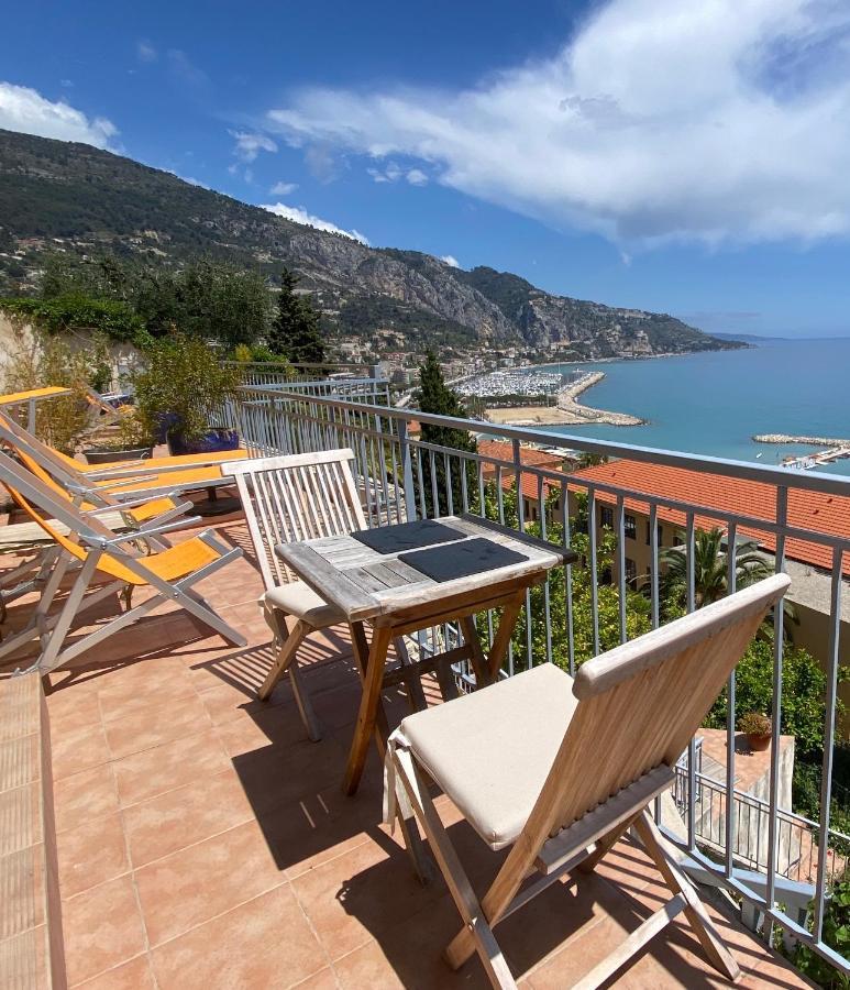 Villa L'Ensoleillee Vue Panoramique Mer, 250 M De La Plage Et Du Centre Ville Menton Kültér fotó