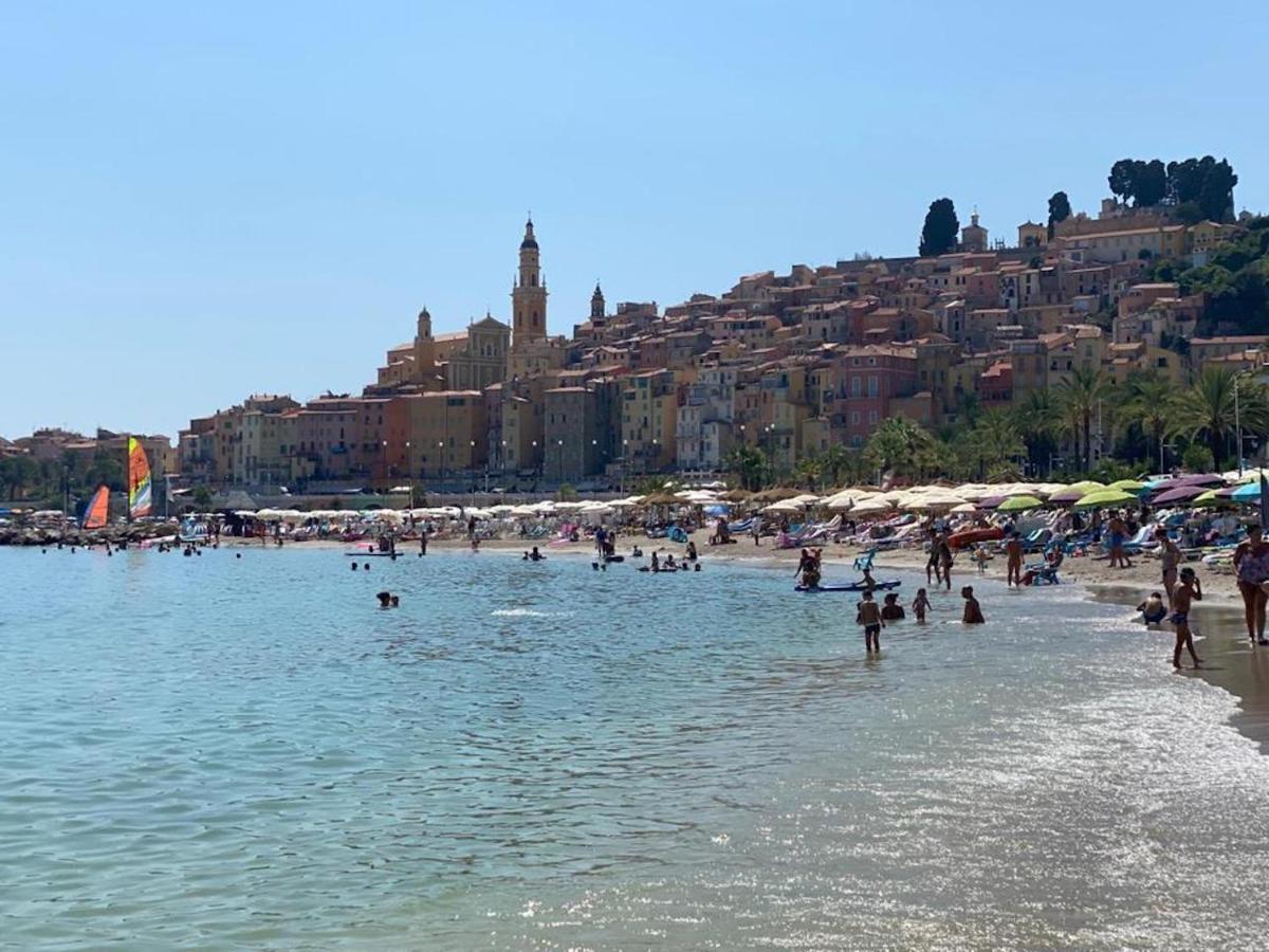 Villa L'Ensoleillee Vue Panoramique Mer, 250 M De La Plage Et Du Centre Ville Menton Kültér fotó